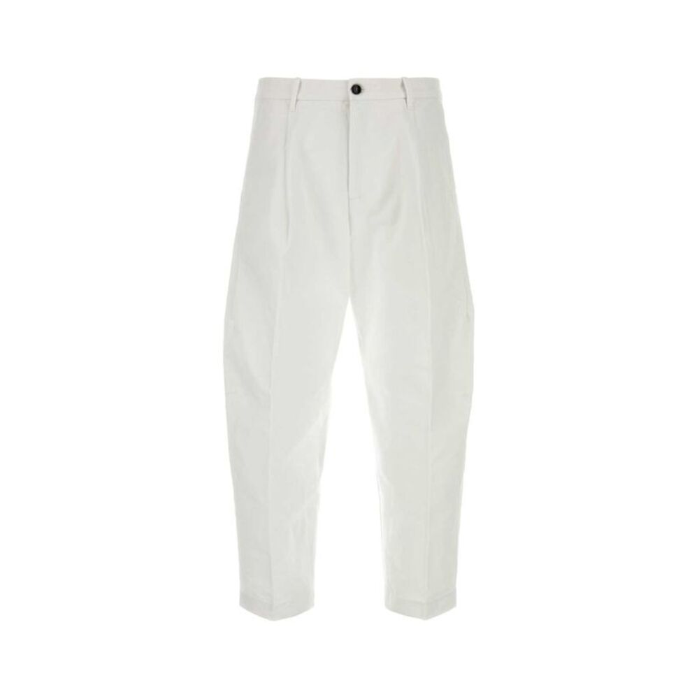 Nine In The Morning Men White Cotton Giulio Pant